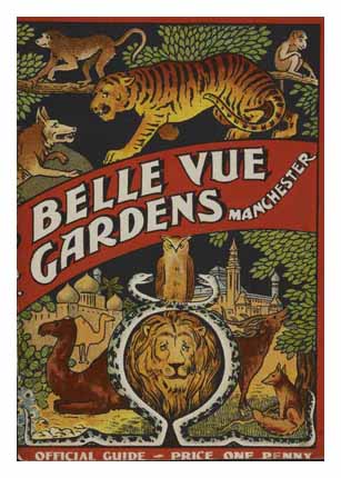 Front cover of the Official Guide to the Belle Vue Gardens, Manchester. Image © Chetham's Library, Manchester